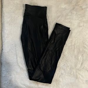 Faux leather pants